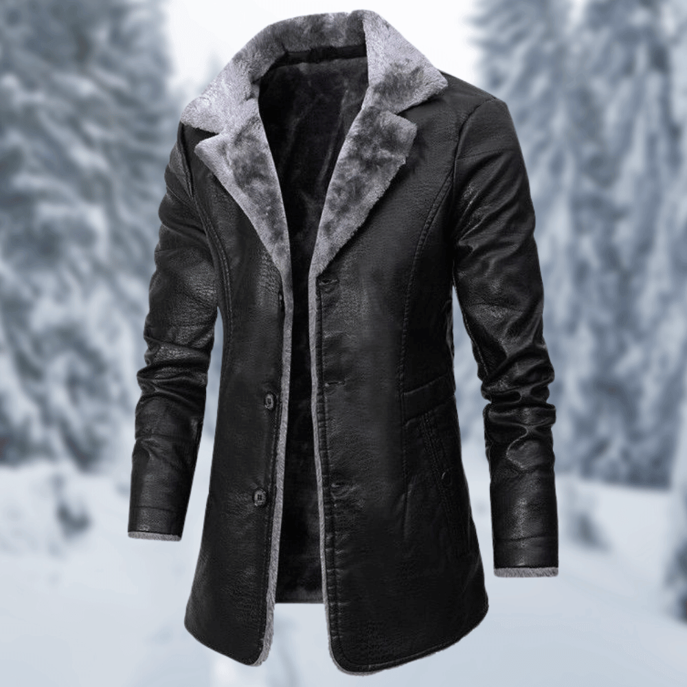 Elegant winter coat for men with warm lining