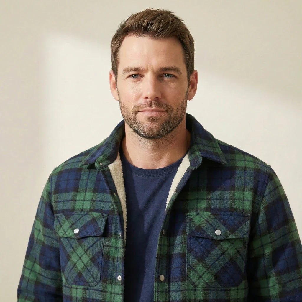 Men's Fleece Lined Lumberjack Jacket for Winter