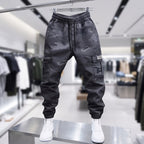 Ridgeborn Camo Cargo Trousers - Navy