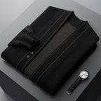 Minimalist Open Front Collarless Men's Cardigan