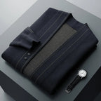 Minimalist Open Front Collarless Men's Cardigan
