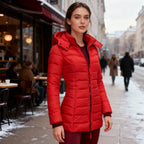 Heating Puffer Jacket for Women, Regular Fit Winter Outerwear