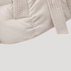 Hooded Belted Puffer Jacket for Women