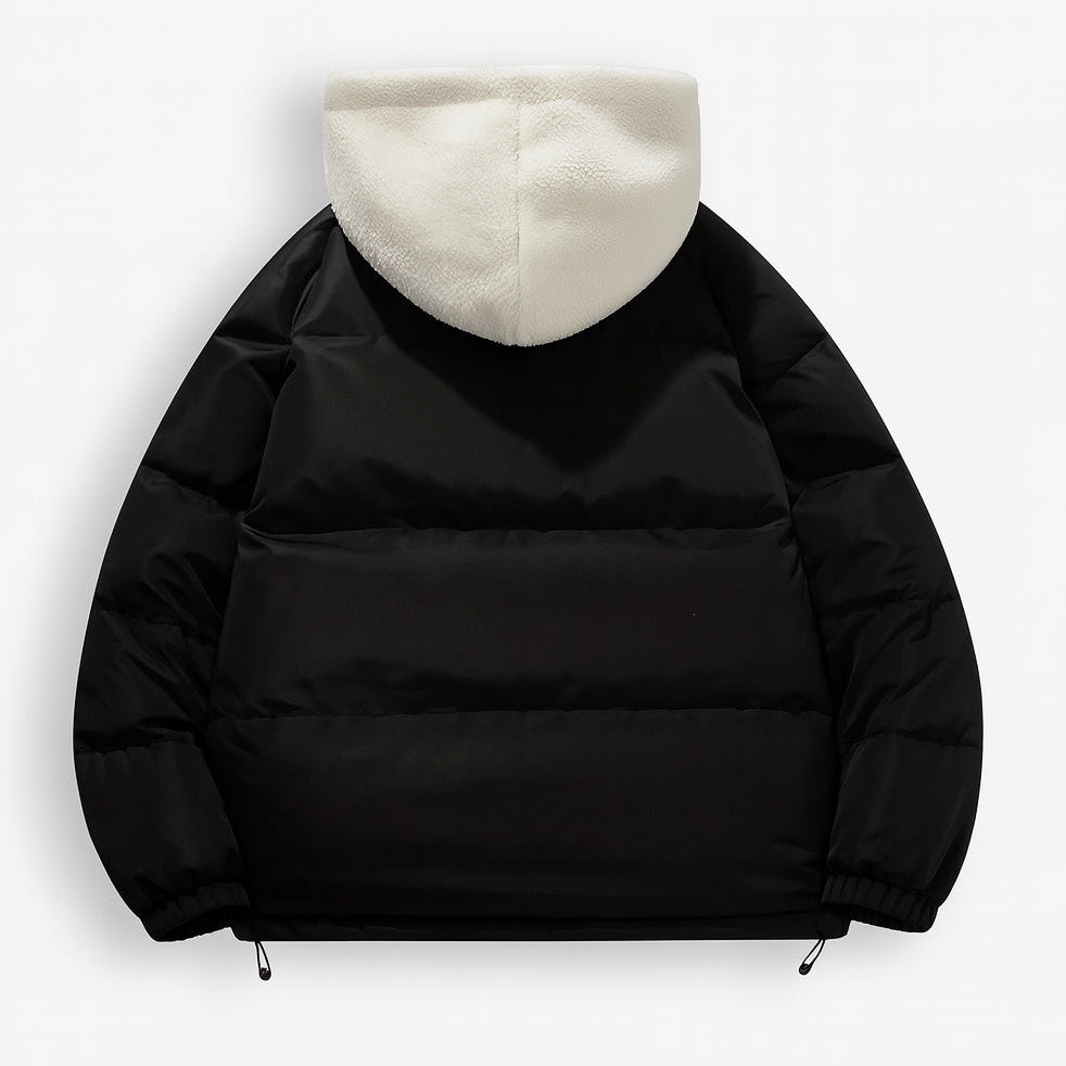 Hooded Fleece Lined Puffer Jacket for Women