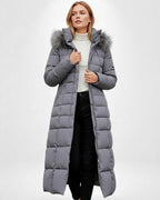 Hooded Long Puffer Coat for Women