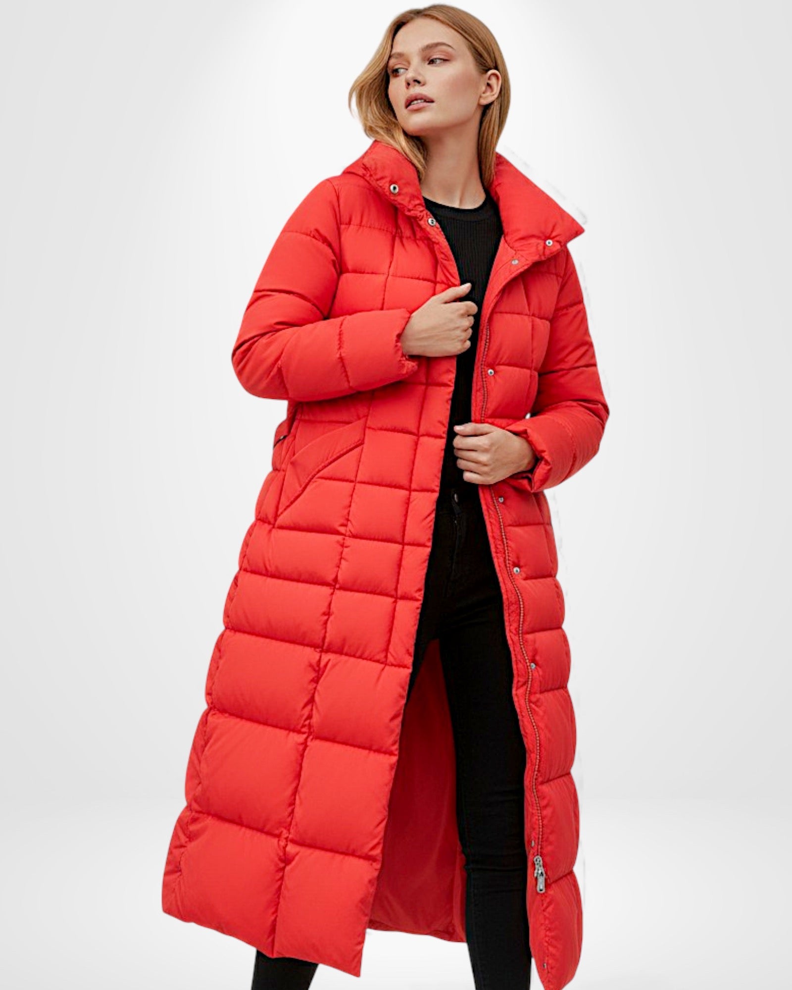 Hooded Long Puffer Coat for Women