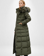 Hooded Long Puffer Coat for Women