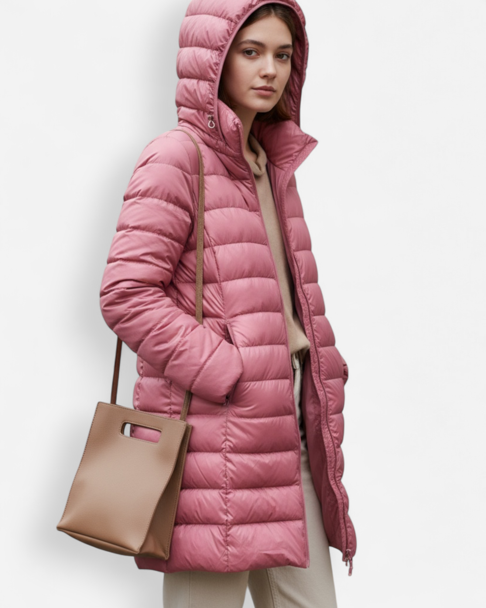 Hooded Quilted Puffer Jacket for Women