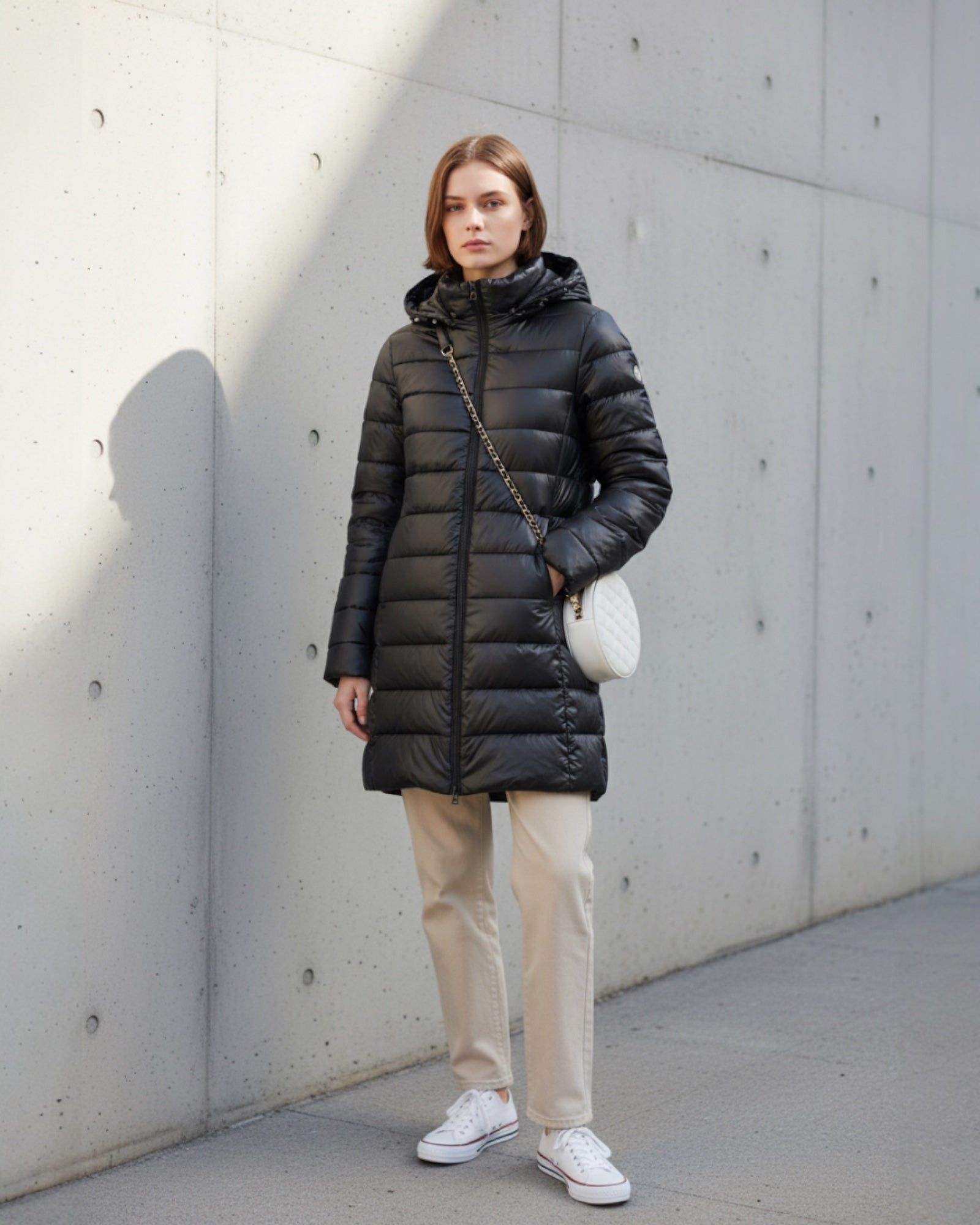 Hooded Quilted Puffer Jacket for Women