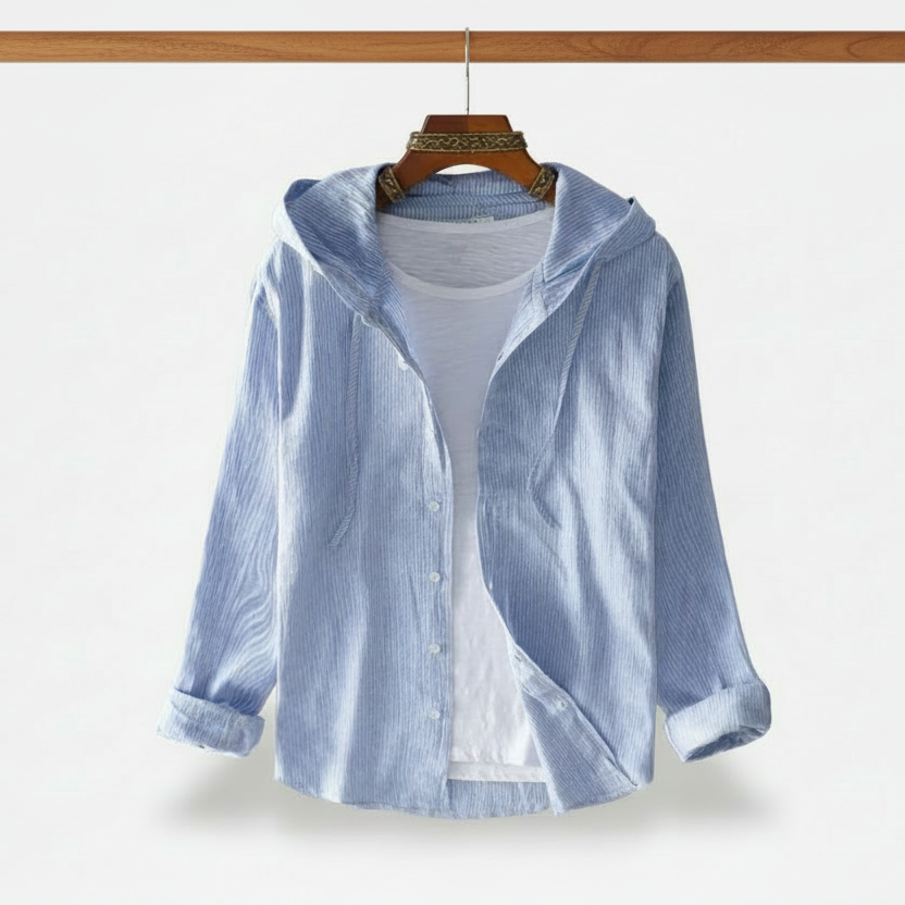 Hooded Striped Blouse for Women