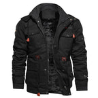 Hooded Winter Jacket for Men with Flap Pockets