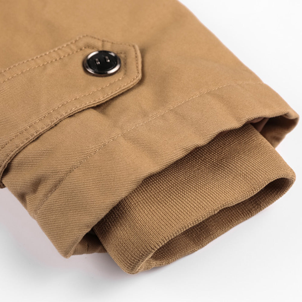 Hooded Winter Jacket for Men with Flap Pockets