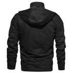 Hooded Winter Jacket for Men with Flap Pockets