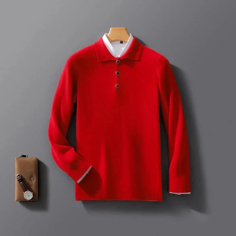 Wellington Cashmere-Blend Polo Knit – Product image 09