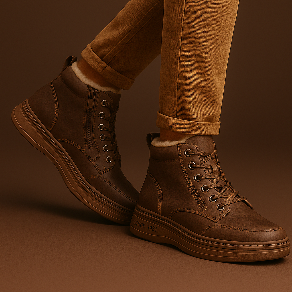 Dunmore Fleece-Lined Leather Sneakers – Product image 03
