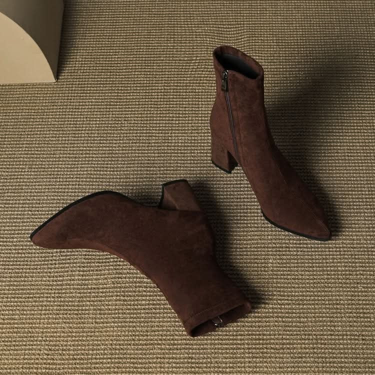 Virelle Suede Block-Heel Boots – Product image 06