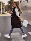 Knee-Length Quilted Vest for Women