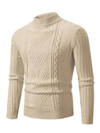 Knitted Roll Neck Sweater for Men