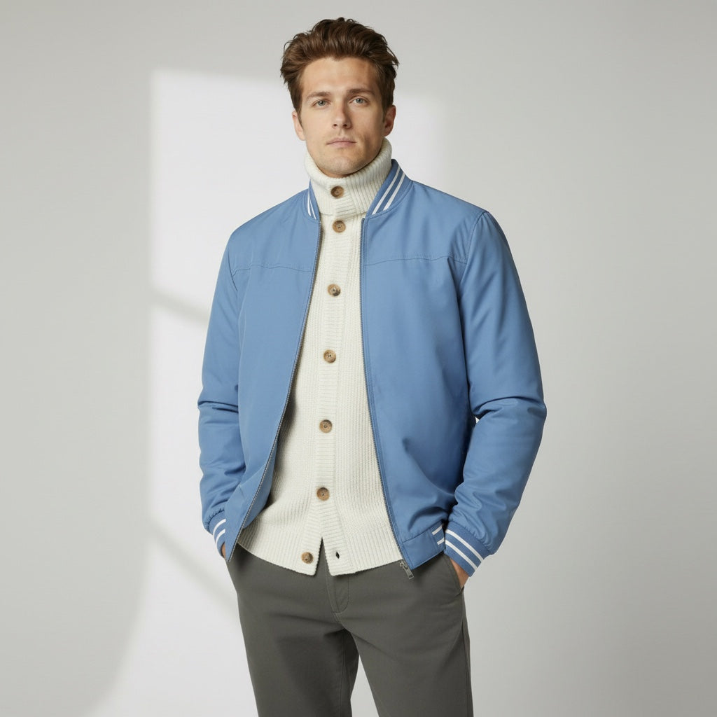 Lightweight Bomber-Style Blouson Jacket for Men