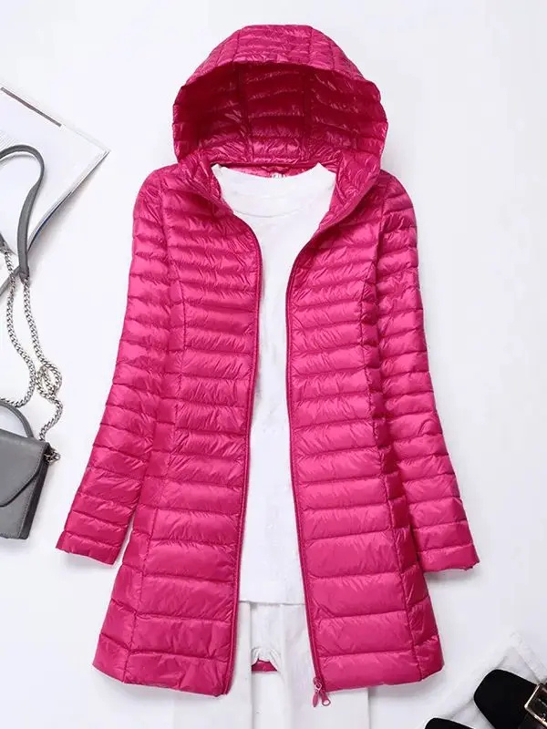 Lightweight Hooded Down Jacket for Women