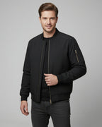Lightweight Quilted Mens Bomber Jacket with Zipped Pockets