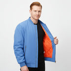 Lightweight Quilted Mens Bomber Jacket with Zipped Pockets