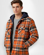 Lined Hooded Lumberjack Jacket for Men