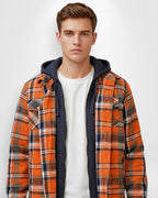 Lined Hooded Lumberjack Jacket for Men