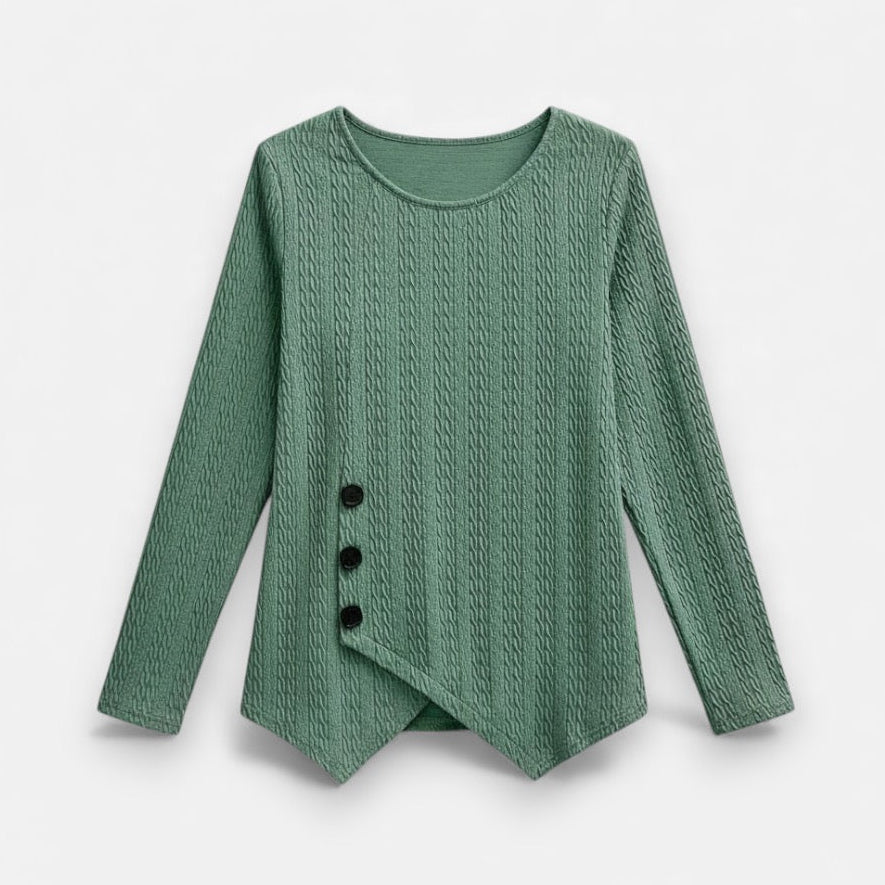 Long-Sleeved Asymmetrical Shirt for Women