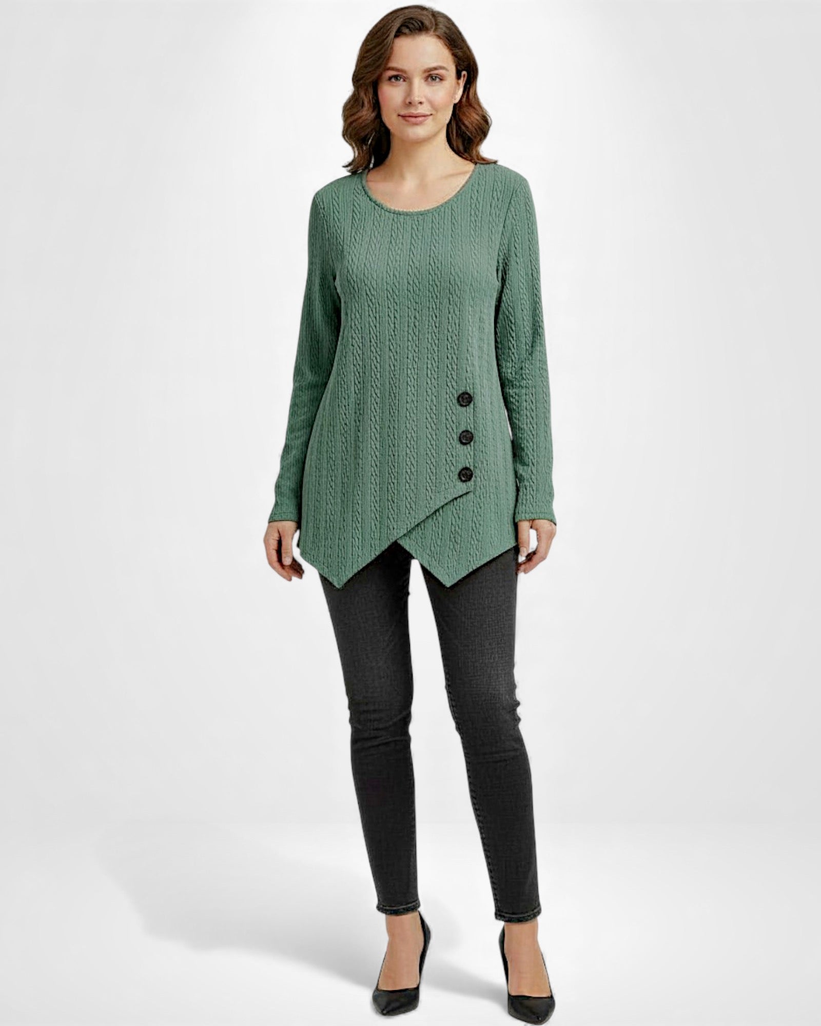 Long-Sleeved Asymmetrical Shirt for Women