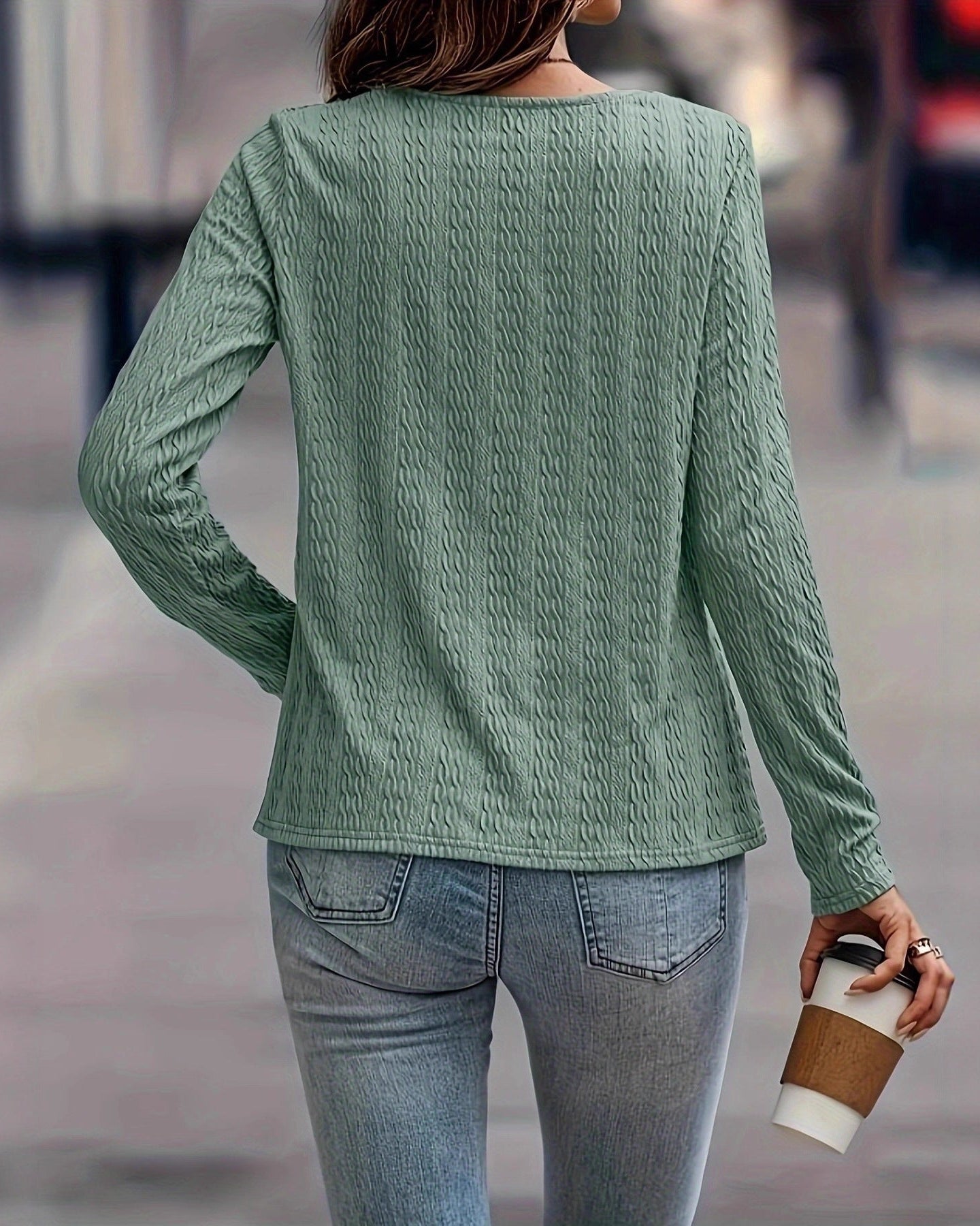 Long-Sleeved Asymmetrical Shirt for Women