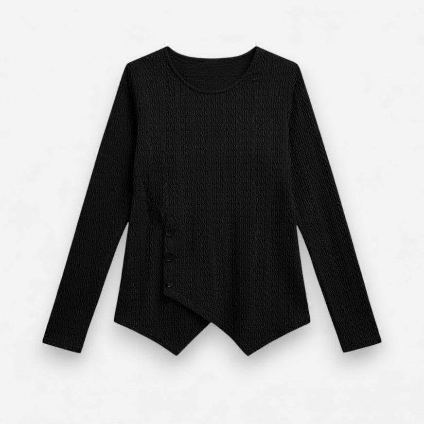 Long-Sleeved Asymmetrical Shirt for Women