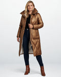 Long High Collar Puffer Jacket for Women