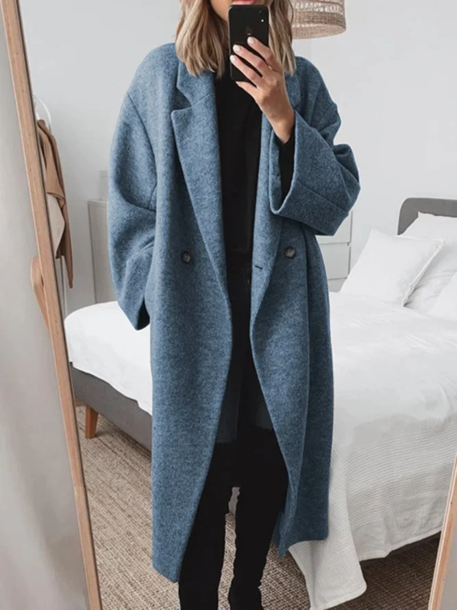 Longline Relaxed Fit Winter Coat for Women 0