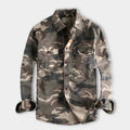 Men's Camouflage Shirt Jacket with Patch Pockets