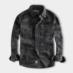 Men's Camouflage Shirt Jacket with Patch Pockets