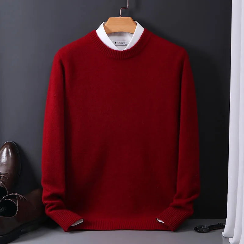 Men's Cashmere Blend Sweater with Timeless Design