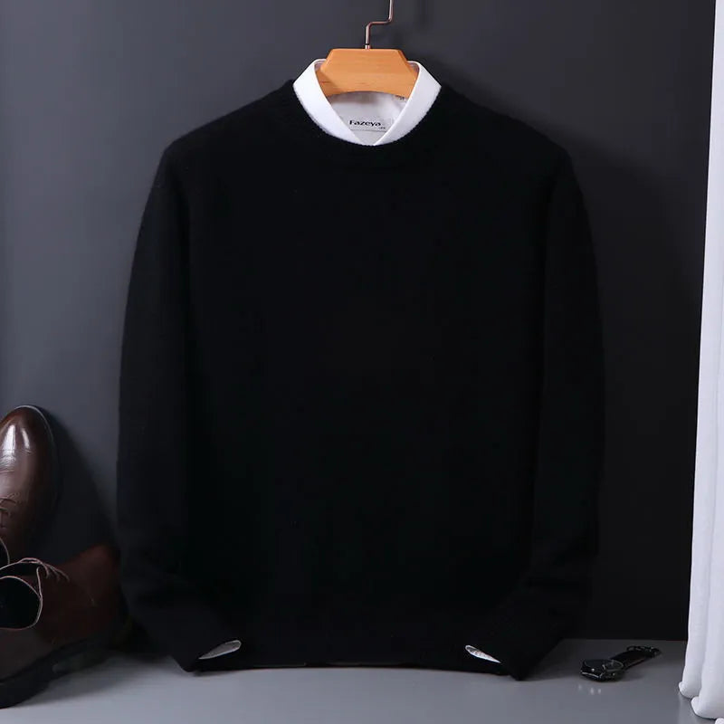Men's Cashmere Blend Sweater with Timeless Design