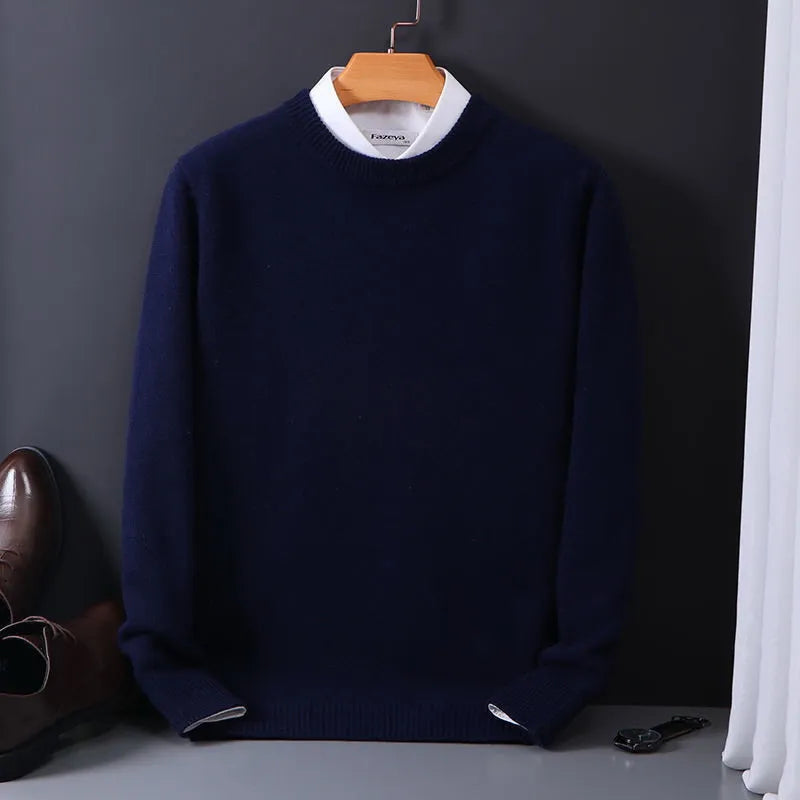 Men's Cashmere Blend Sweater with Timeless Design