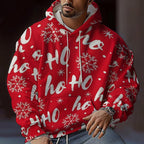 Men's Christmas Hoodie with Graphic Design