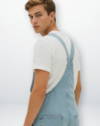 Men's Classic Fit Denim Dungarees with Adjustable Straps