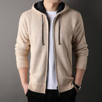 Men's Hooded Cardigan with Padded Lining