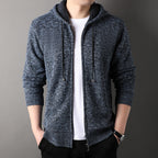 Men's Hooded Cardigan with Padded Lining