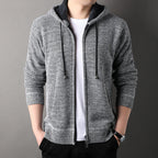 Men's Hooded Cardigan with Padded Lining