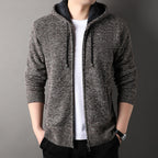 Men's Hooded Cardigan with Padded Lining
