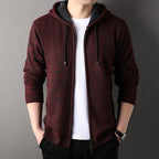 Men's Hooded Cardigan with Padded Lining
