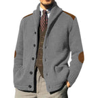 Men's Knitted Cardigan with Shawl Collar