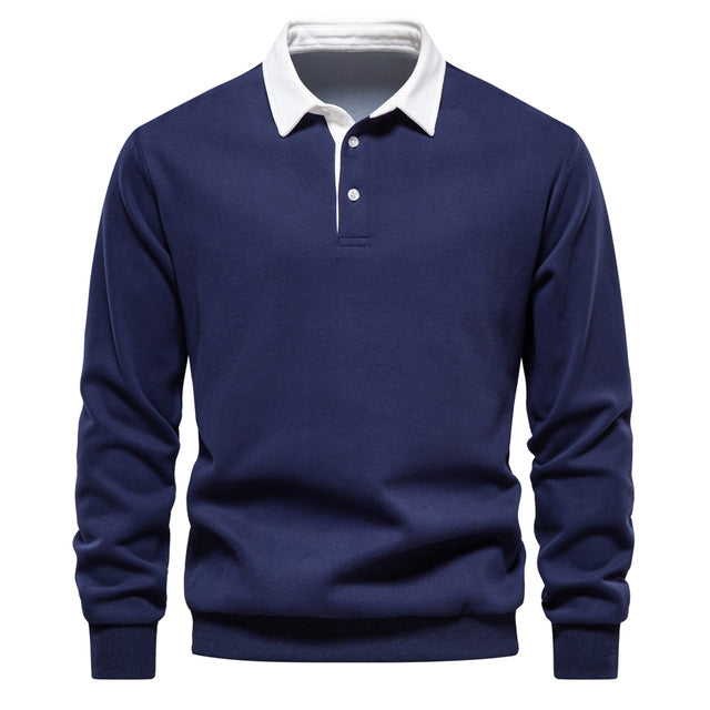 Men's Polo Sweater in Classic Design