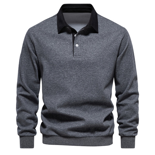 Men's Polo Sweater in Classic Design