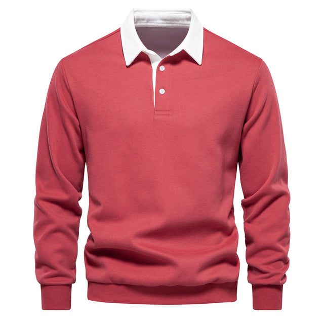 Men's Polo Sweater in Classic Design